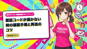 楽天モバイル|認証コードが届かない時の確認手順と再送のコツ